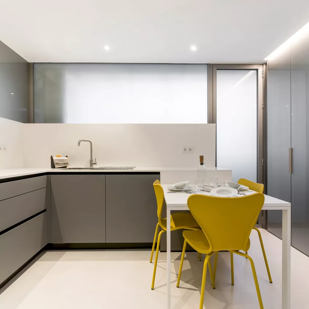 Cocina Santos Gris en L