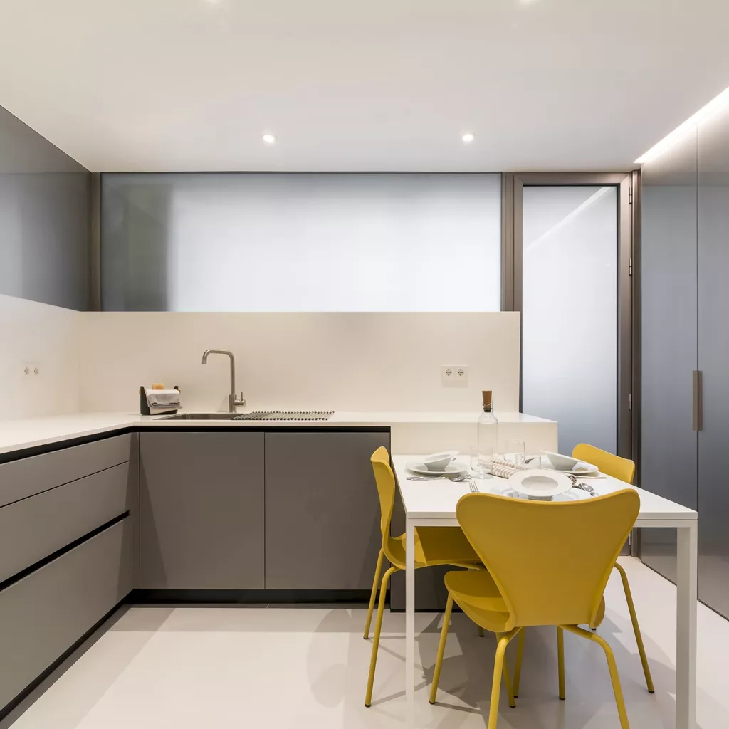 Cocina Santos Gris en L