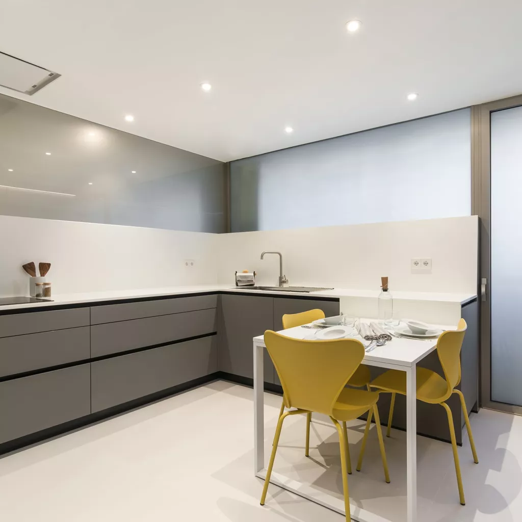 Cocina Santos Gris en L