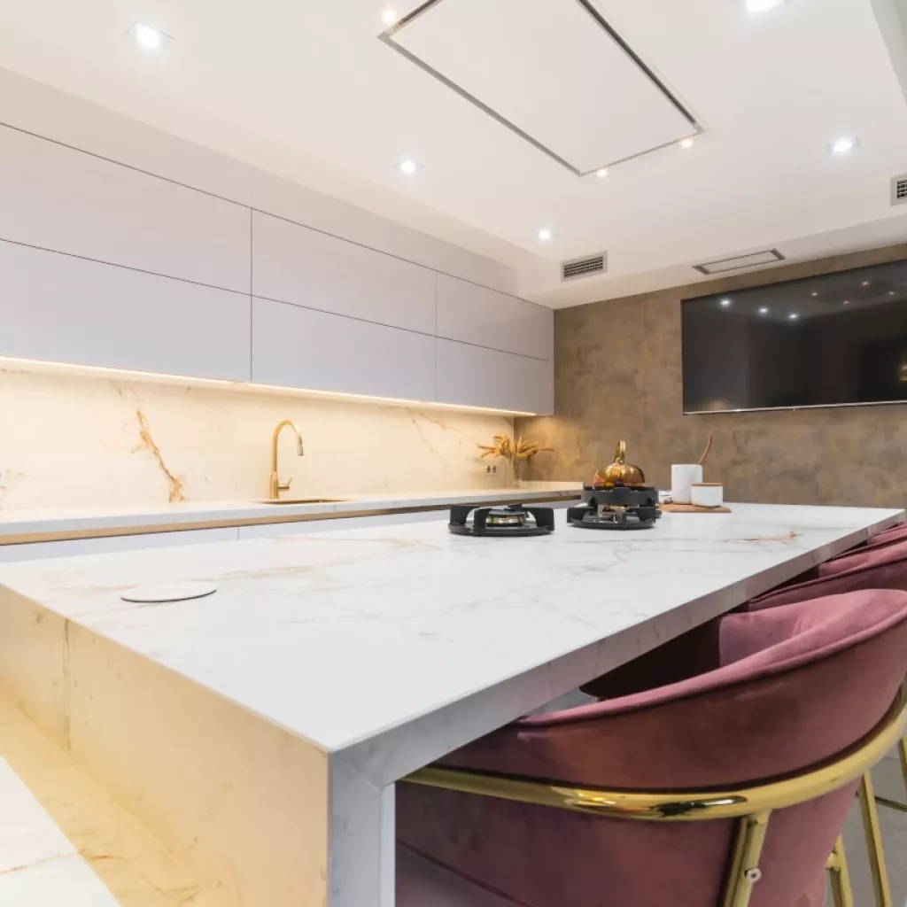 Encimera Neolith isla cocina Santos