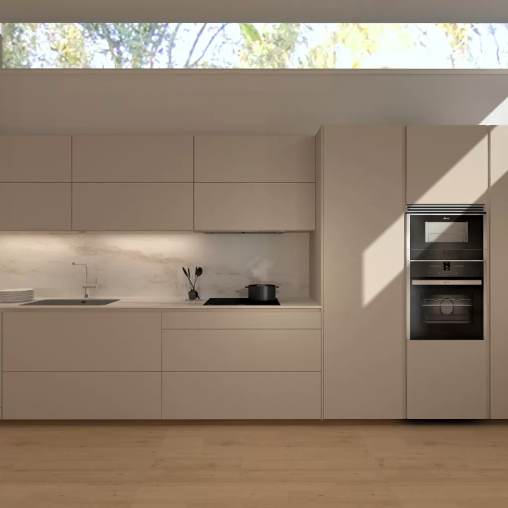 Frente cocina Santos gris arena y roble