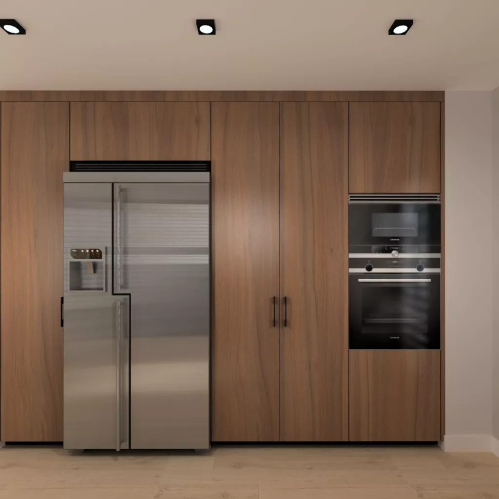 Frente columnas nogal