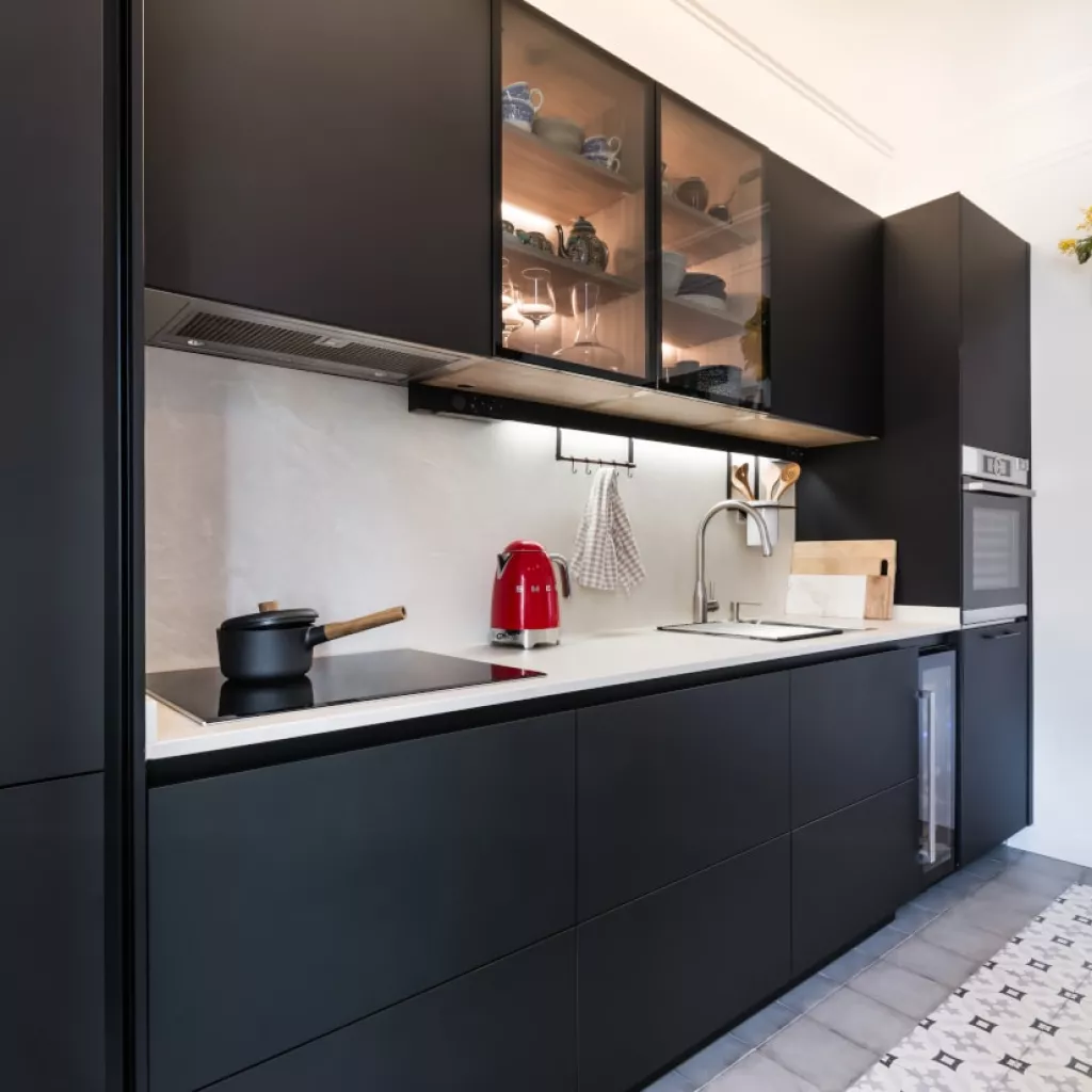 Frente muebles altos, bajos, columnas de cocina Santos