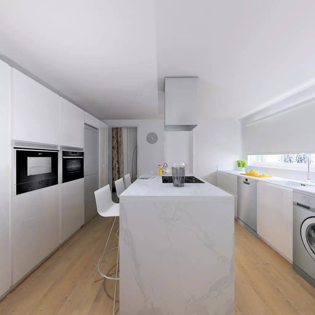 Madrid | Cocina Santos | Modelo Line L | Encimera Neolith 