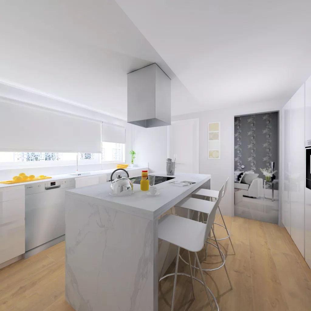 Madrid | Cocina Santos | Modelo Line L | Encimera Neolith 