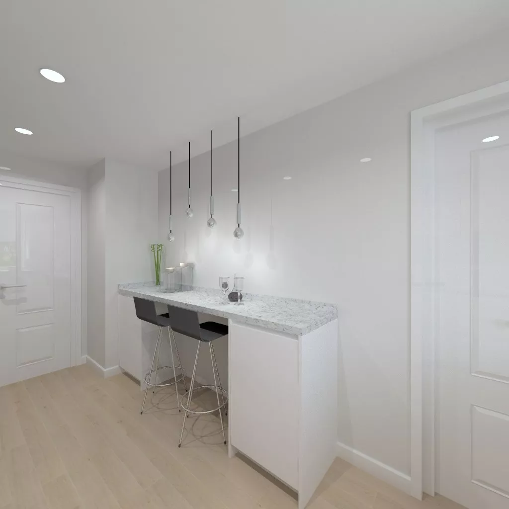 Cocina Santos Modelo LINE en Aravaca con Encimera de Granito Negro