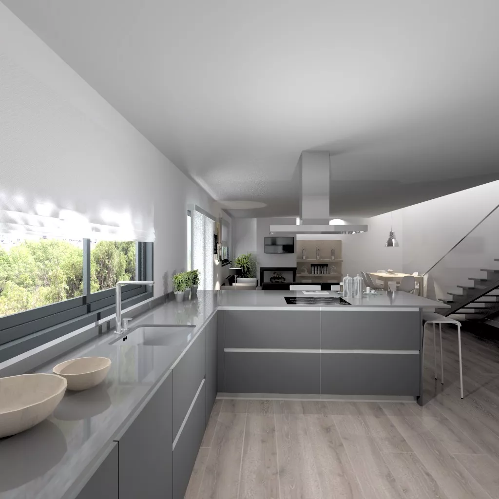 Madrid | Cocina Santos | Modelo Line | Encimera Silestone
