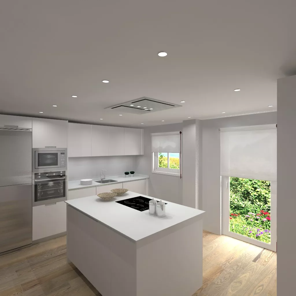 Madrid | Cocina Santos | Modelo Minos L | Encimera Silestone