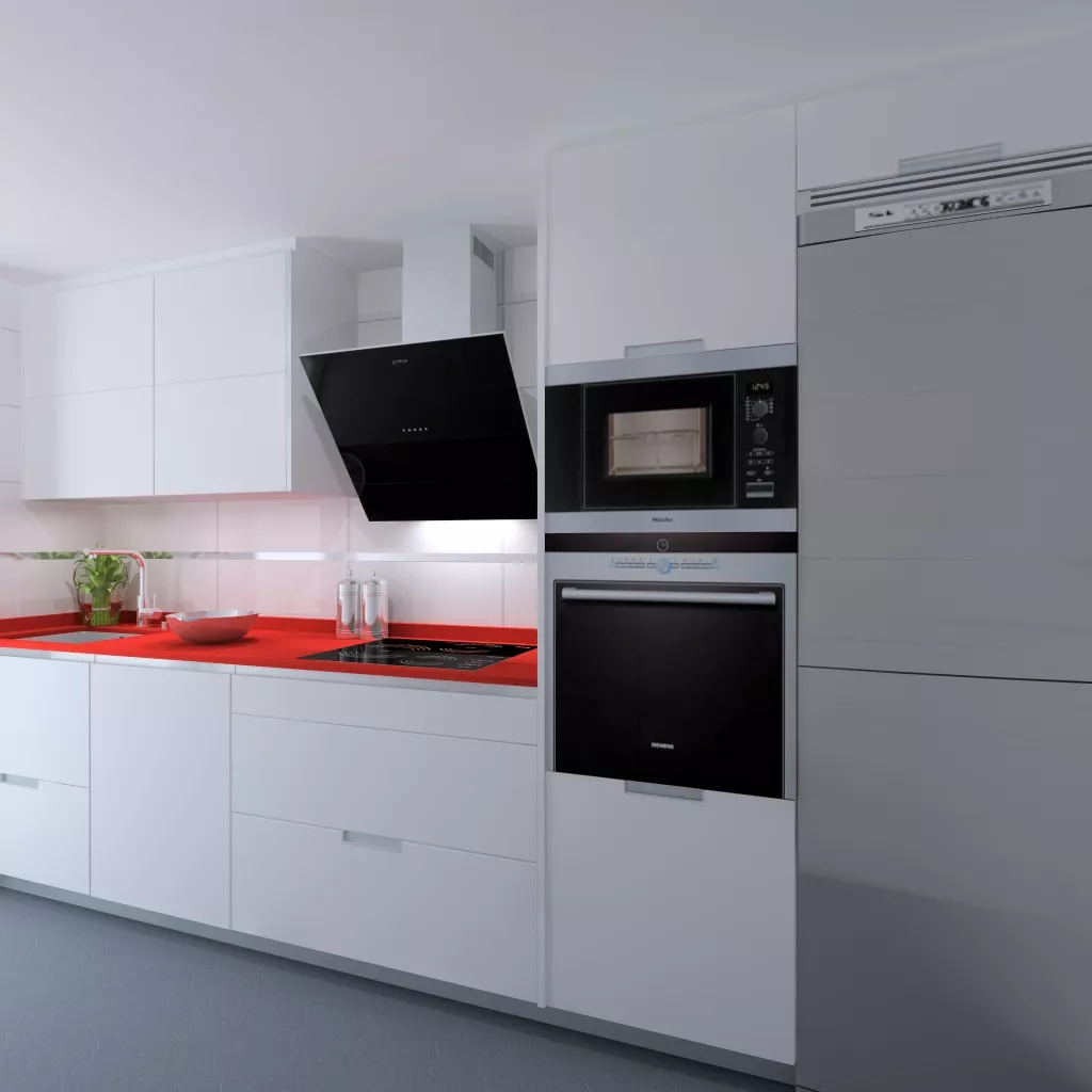 Madrid | Cocina Santos | Modelo Minos E | Encimera Compac