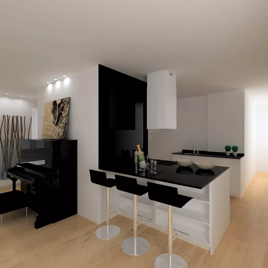 Madrid | Cocina Santos | Modelo Line L | Encimera Granito