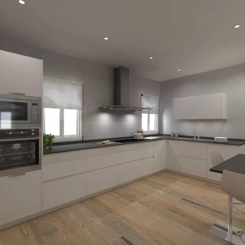 Alpedrete | Cocina Santos | Modelo Minos Blanco Seff | Encimera Silestone