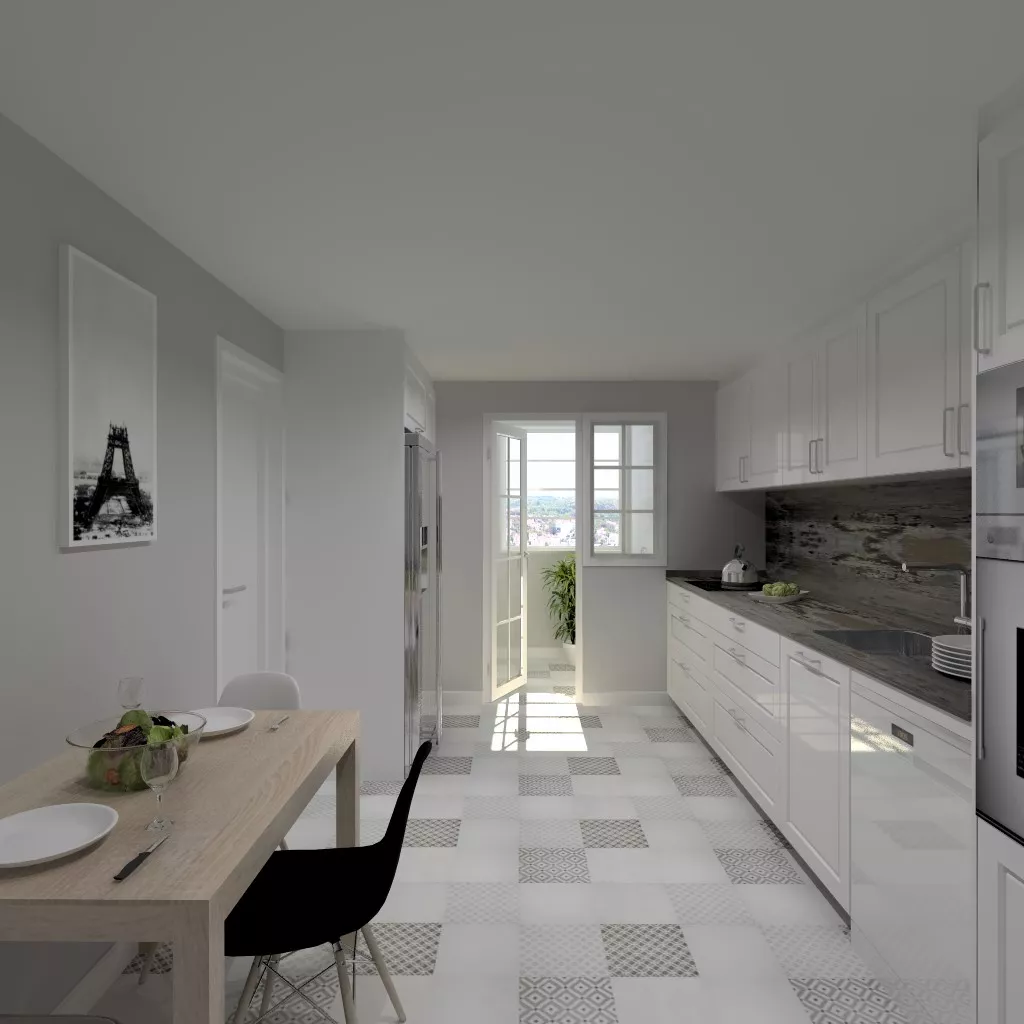 Aravaca | Cocina Santos | Modelo Epoca Laca Blanco | Encimera Dekton