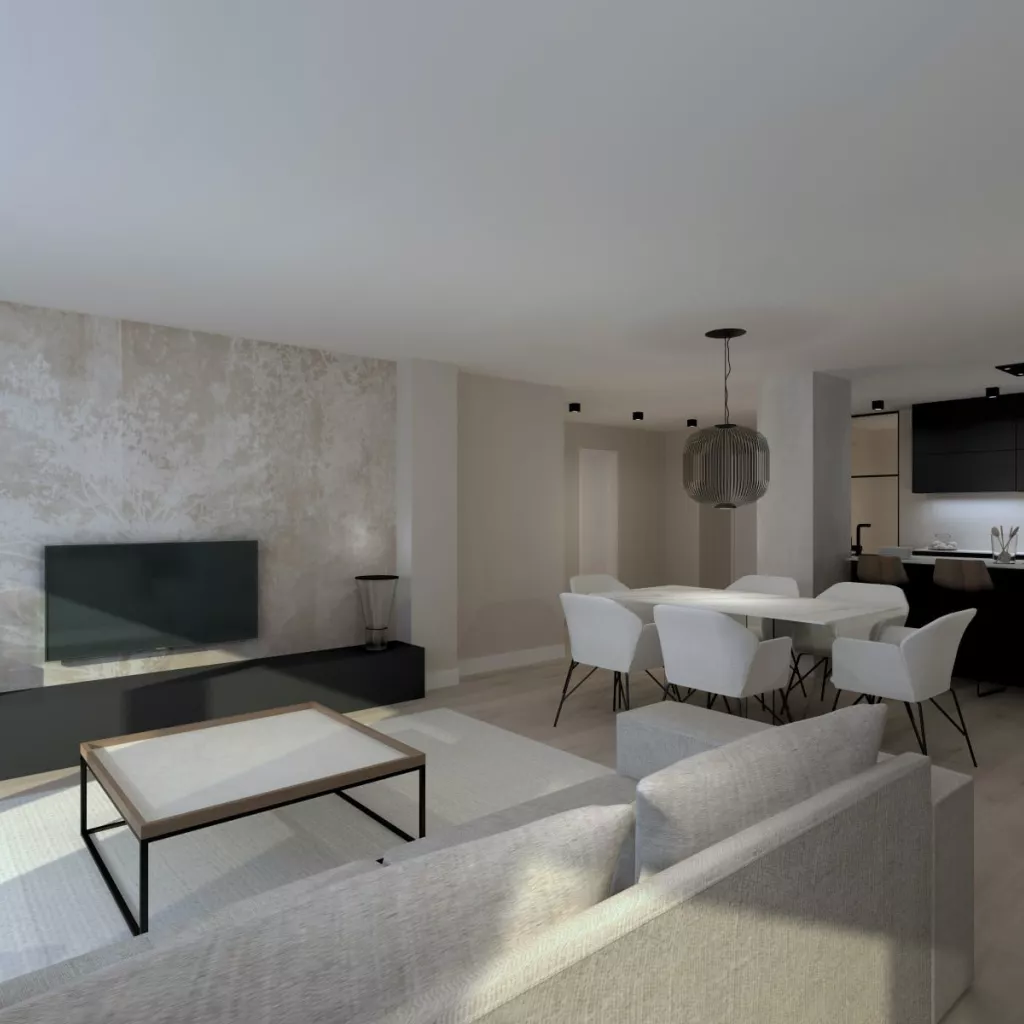 Cocina Santos en color Negro Seda y material estratificado. 