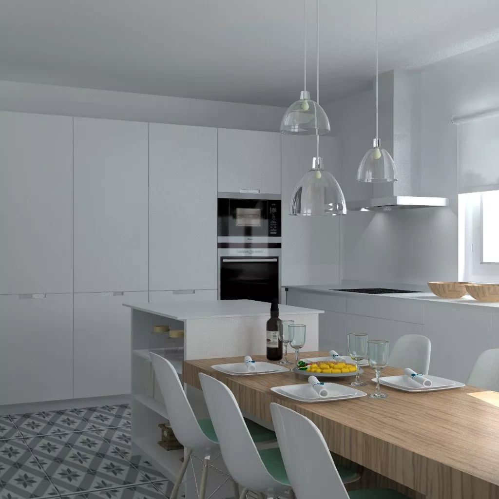 Madrid | Cocina Santos | Modelo Line Minos | Encimera Silestone