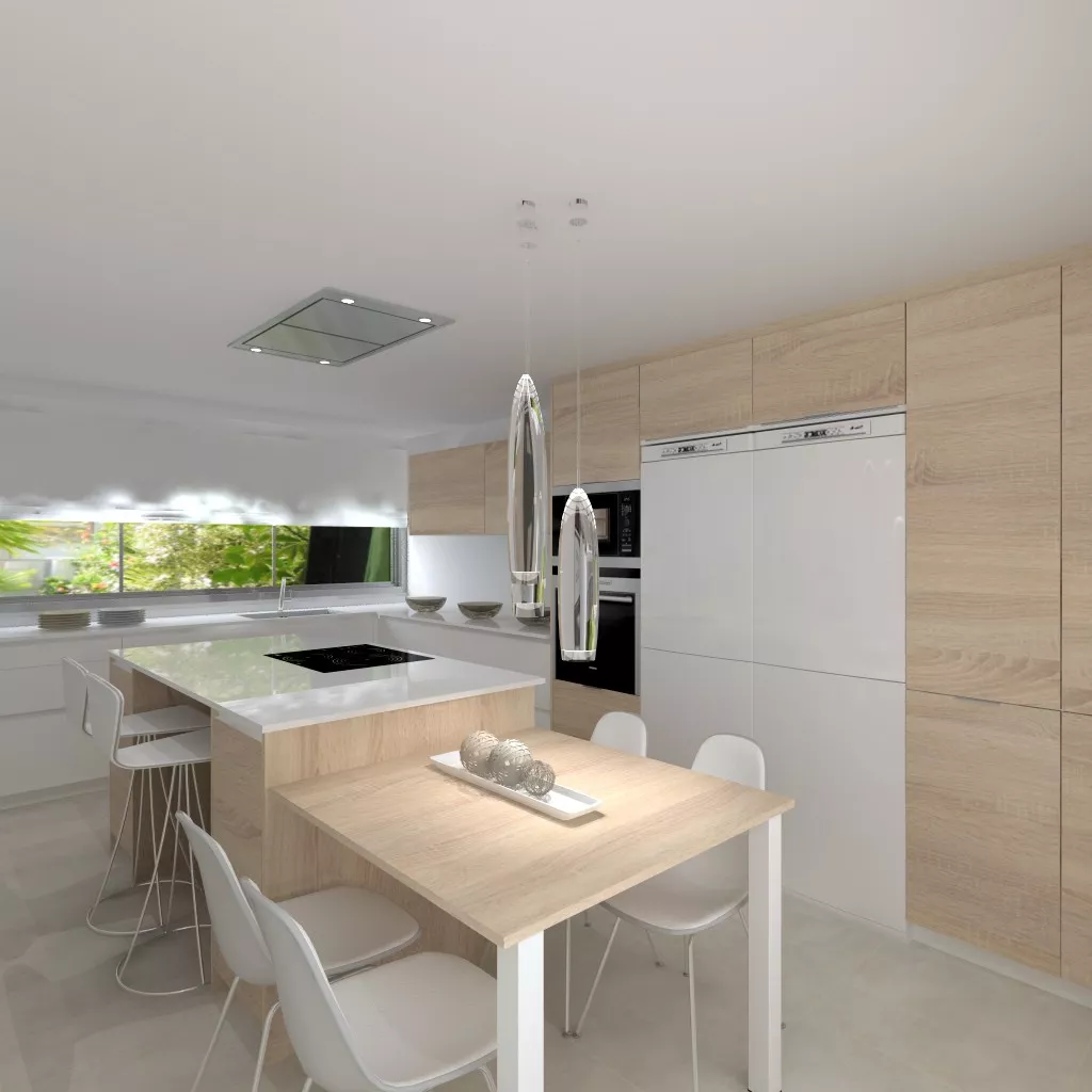 Madrid | Cocina Santos | Modelo Line Estratificado | Encimera Dalian