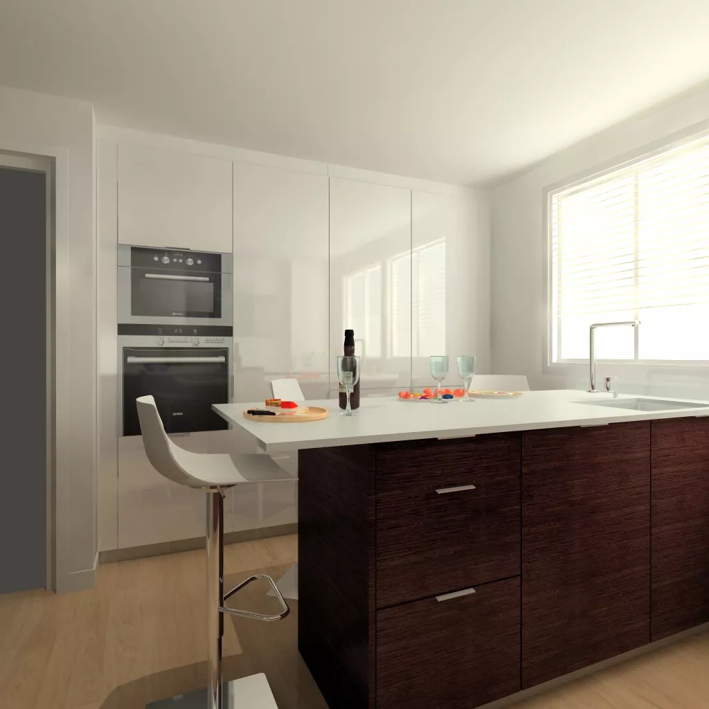 Madrid | Cocina Santos | Modelo Plano | Encimera Yukon