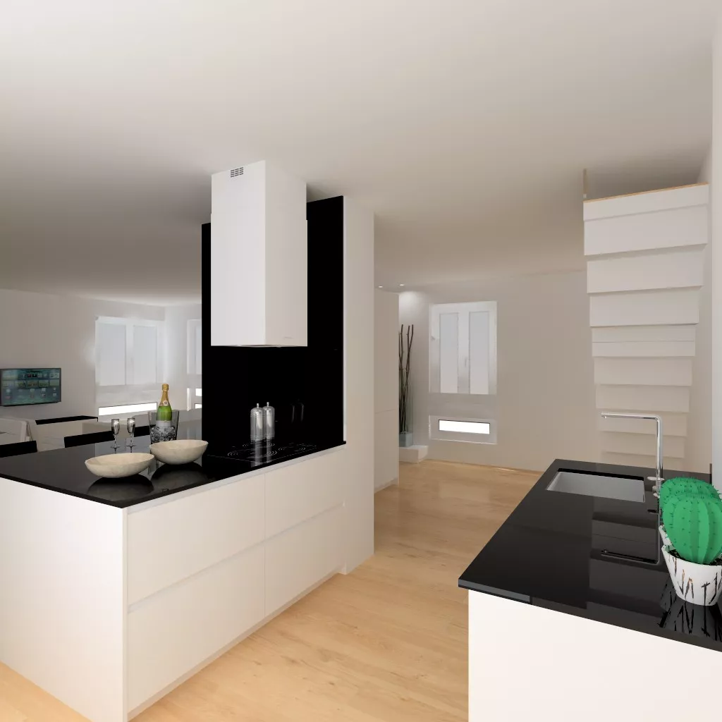 Madrid | Cocina Santos | Modelo Line L | Encimera Granito