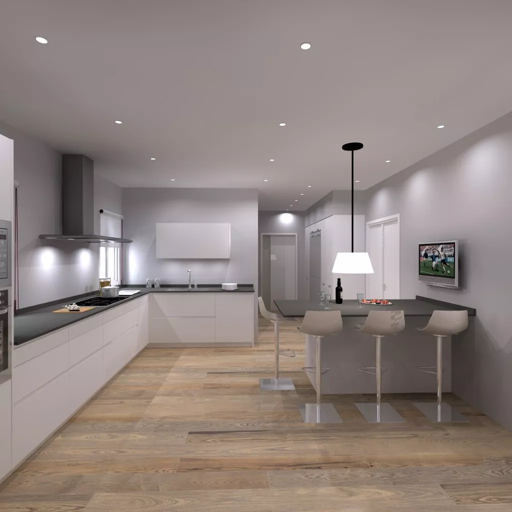 Alpedrete | Cocina Santos | Modelo Minos Blanco Seff | Encimera Silestone