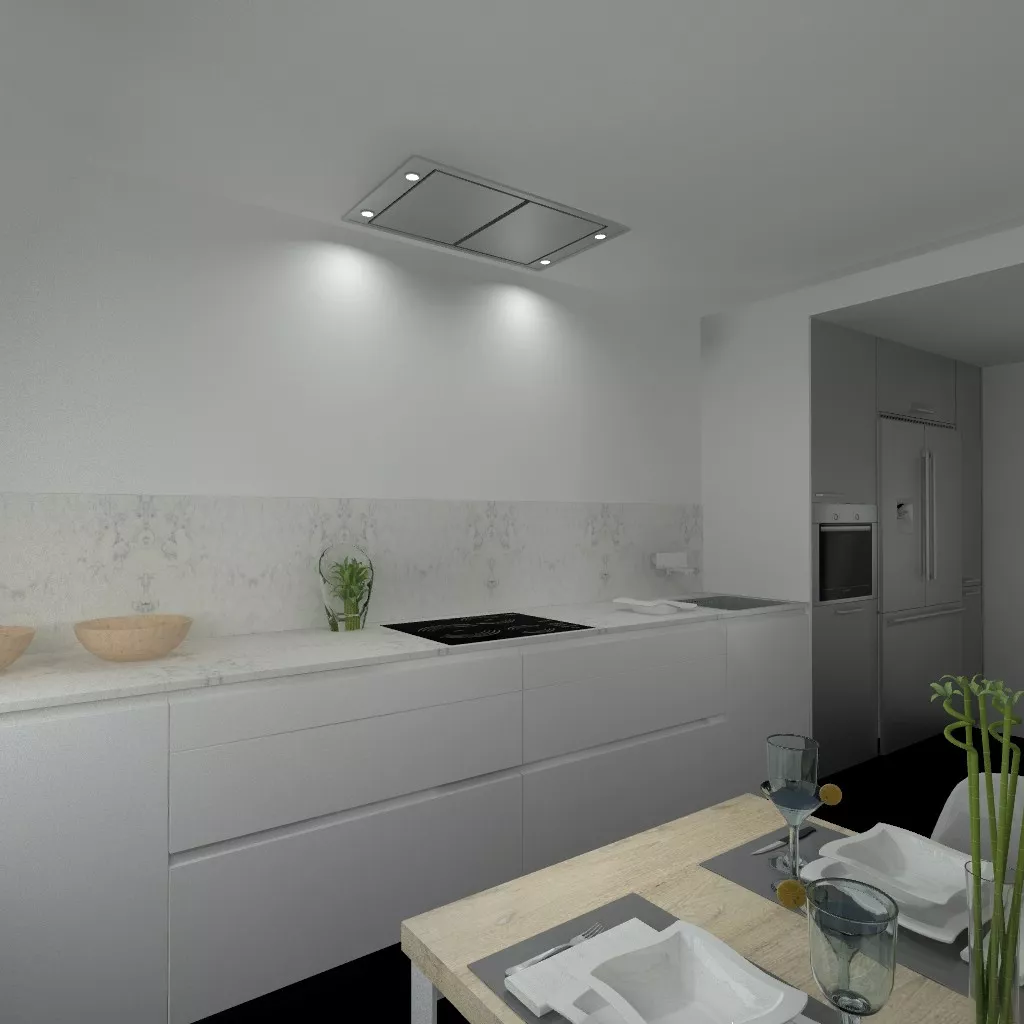 Madrid | Cocina Santos | Modelo Line E Estratificado Blanco 