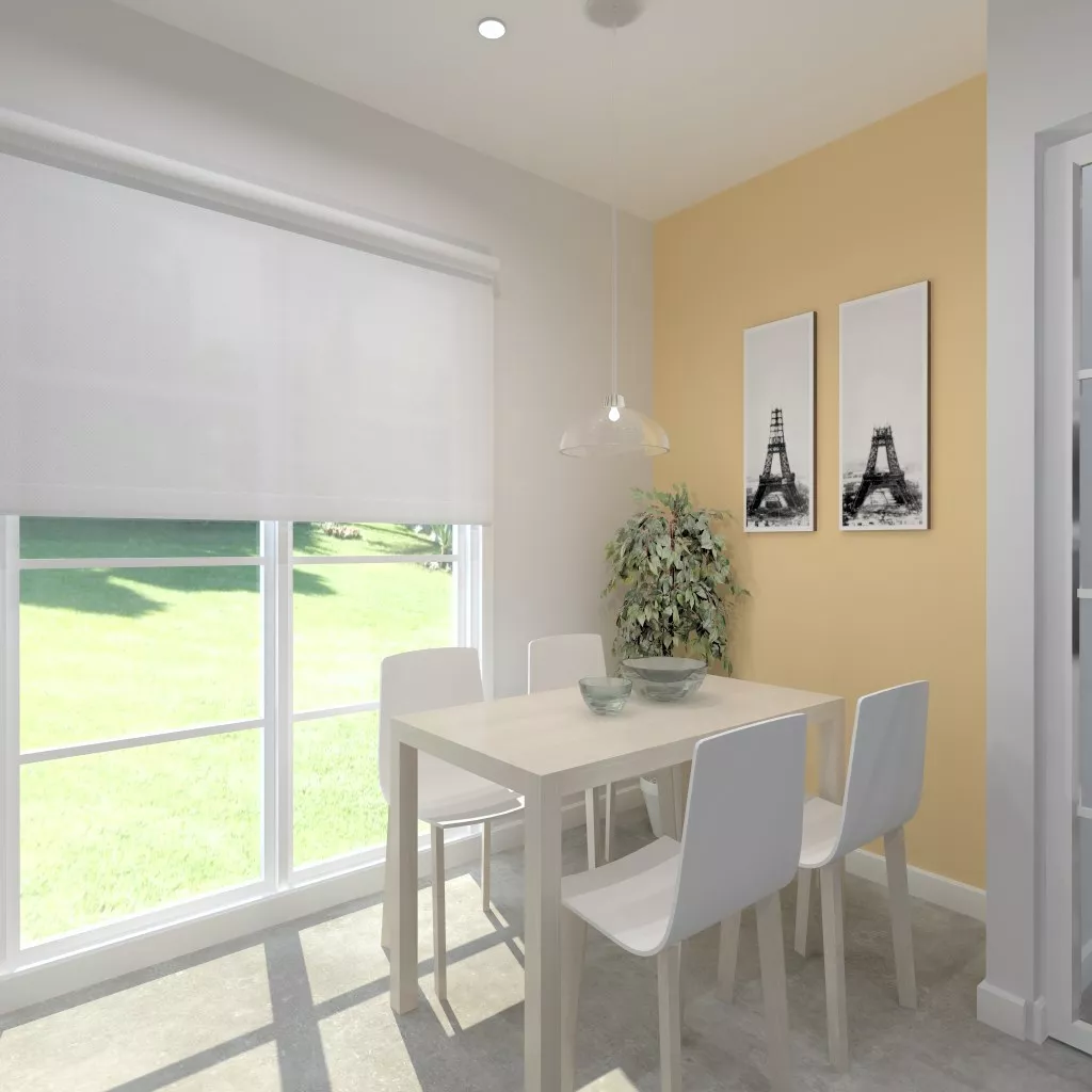 Aravaca | Cocina Santos | Modelo Minos Laminado Seda Blanco | Encimera Neolith Cement 