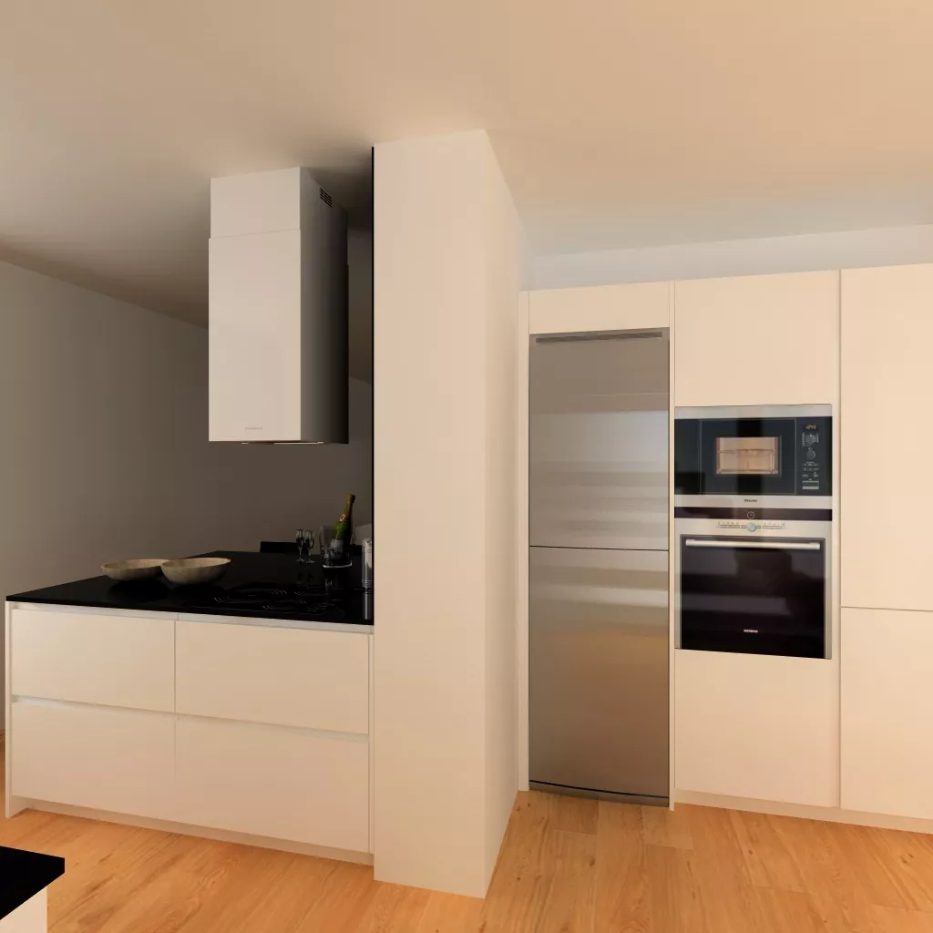 Madrid | Cocina Santos | Modelo Line L | Encimera Granito