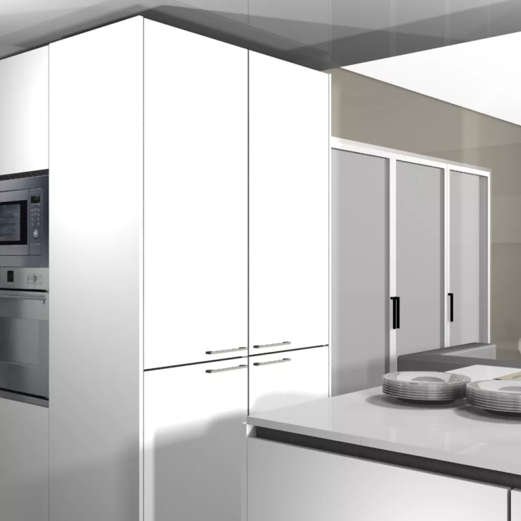 Madrid | Cocinas Santos | Modelo Minos laminado | Encimera Silestone