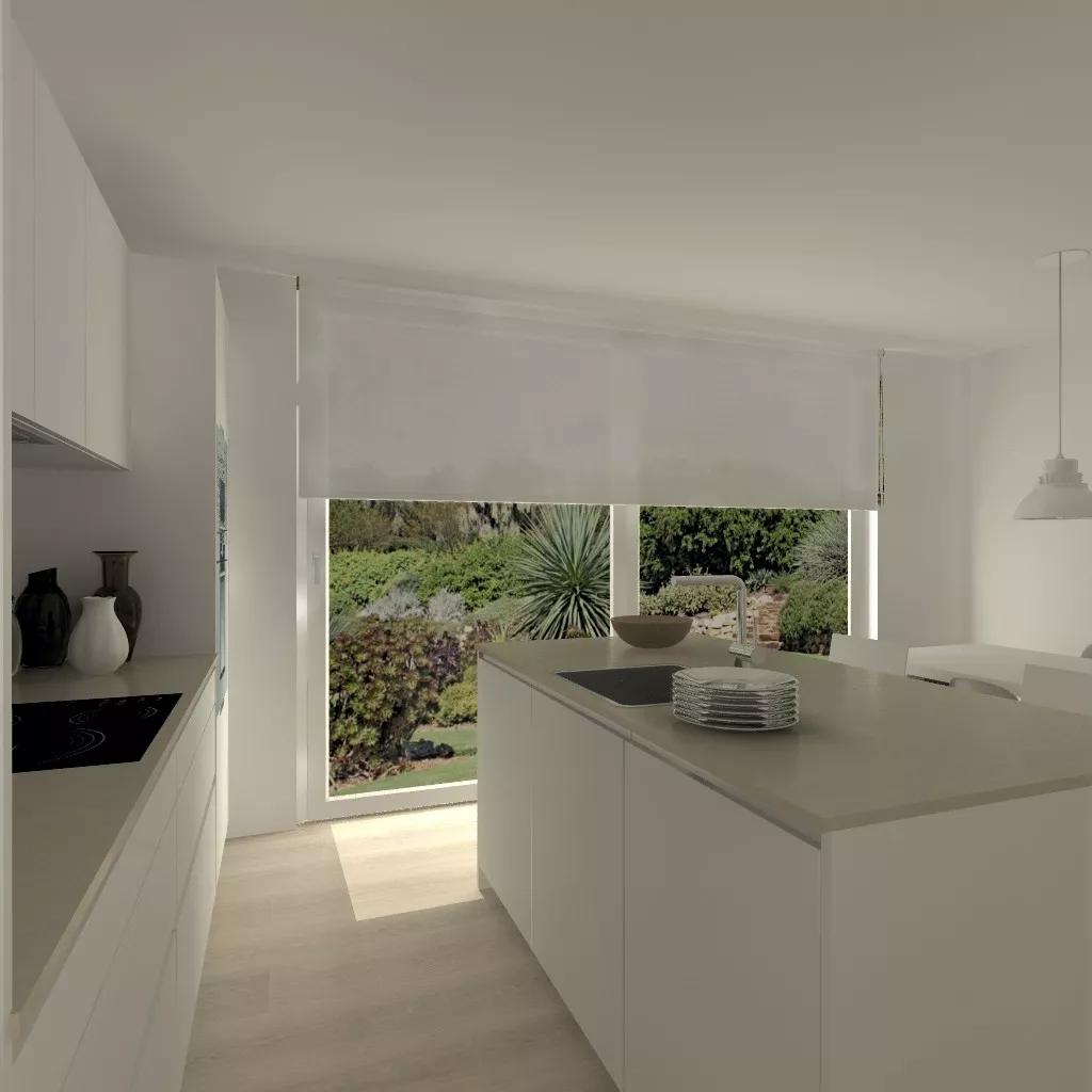 Madrid | Cocina Santos | Modelo Line L Laminado | Seda Mate