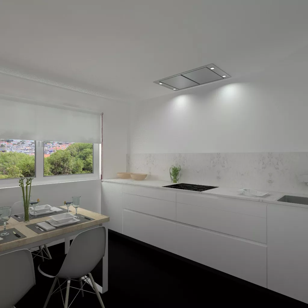 Madrid | Cocina Santos | Modelo Line E Estratificado Blanco 