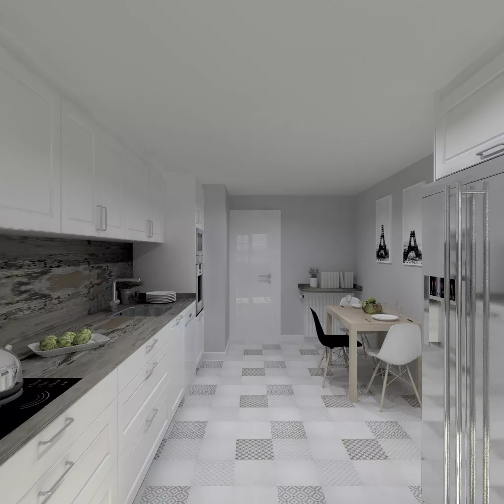 Aravaca | Cocina Santos | Modelo Epoca Laca Blanco | Encimera Dekton