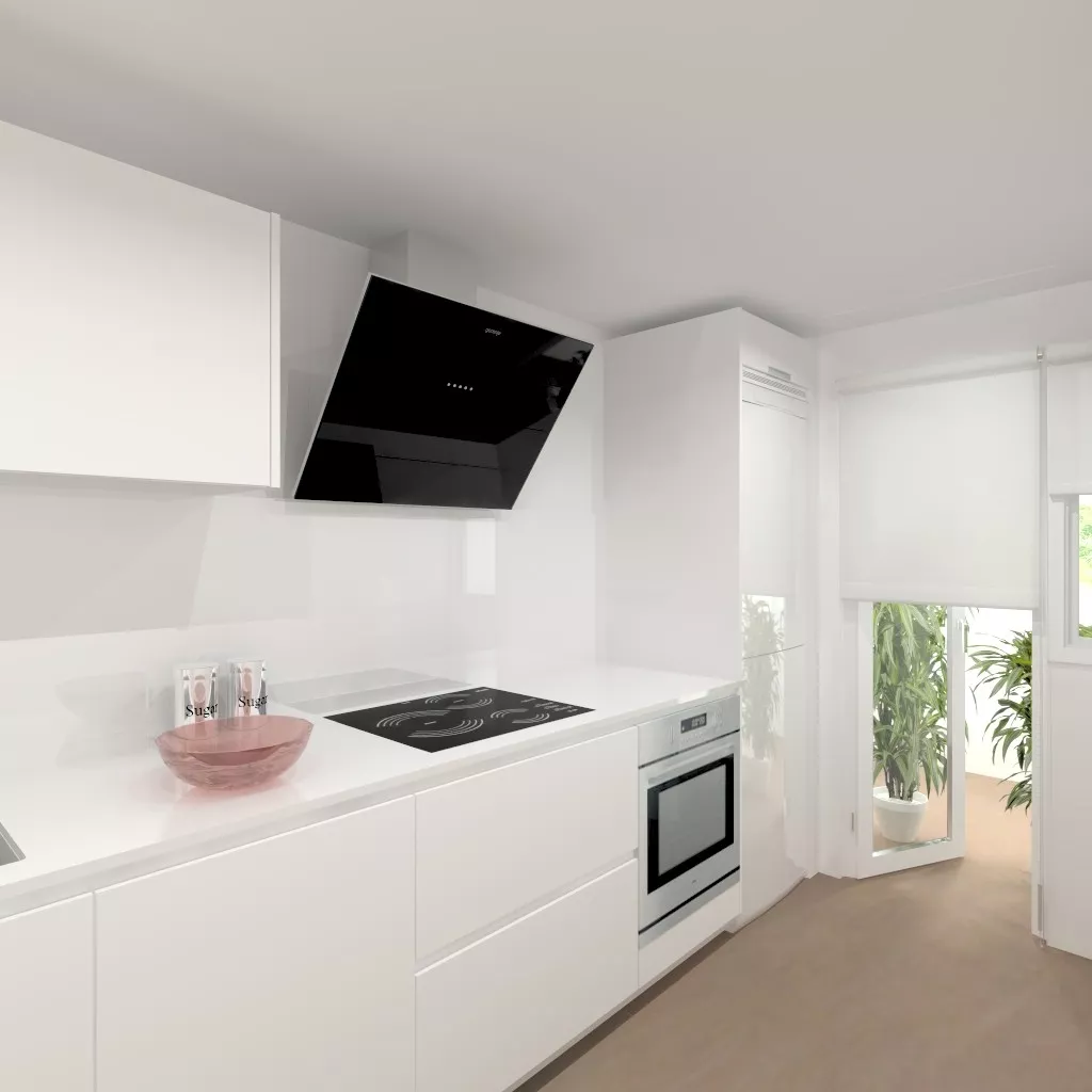 Aravaca | Cocina Santos | Modelo Line Estratificado Blanco | Encimera Silestone Blanco