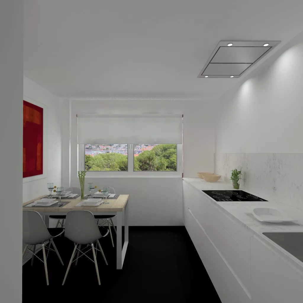 Madrid | Cocina Santos | Modelo Line E Estratificado Blanco 