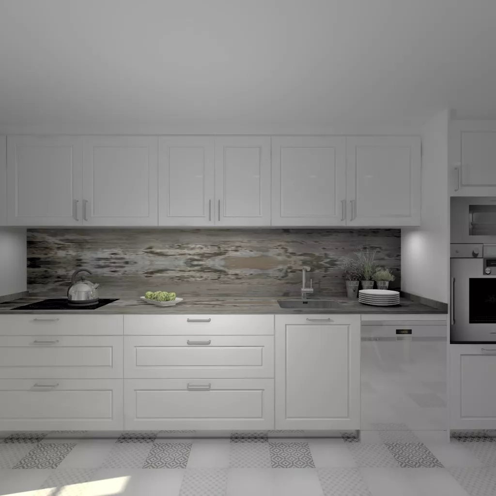 Aravaca | Cocina Santos | Modelo Epoca Laca Blanco | Encimera Dekton