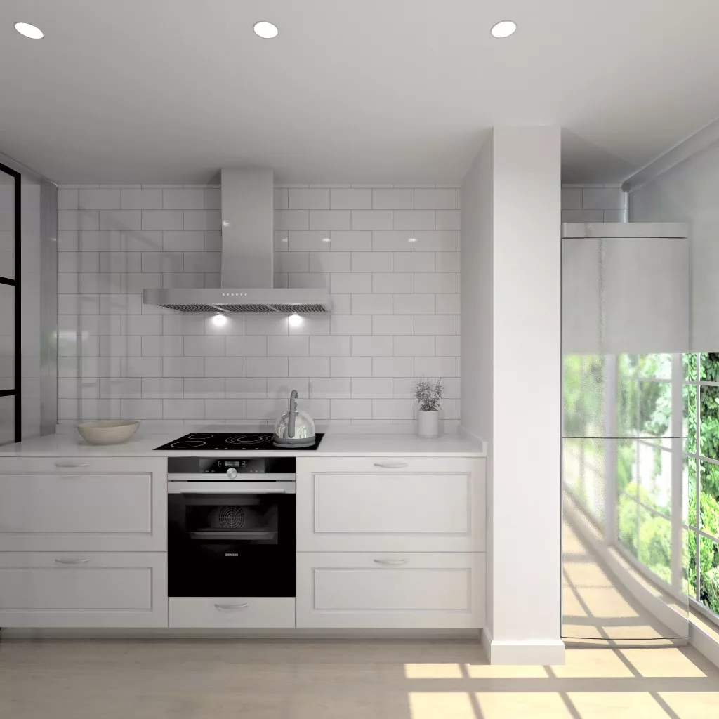 Cocina Santos | Modelo Epoca Laca Gris Nube | Encimera Compac Carrara