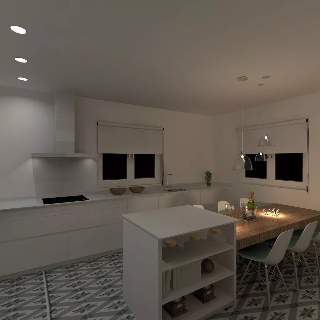 Madrid | Cocina Santos | Modelo Line Minos | Encimera Silestone