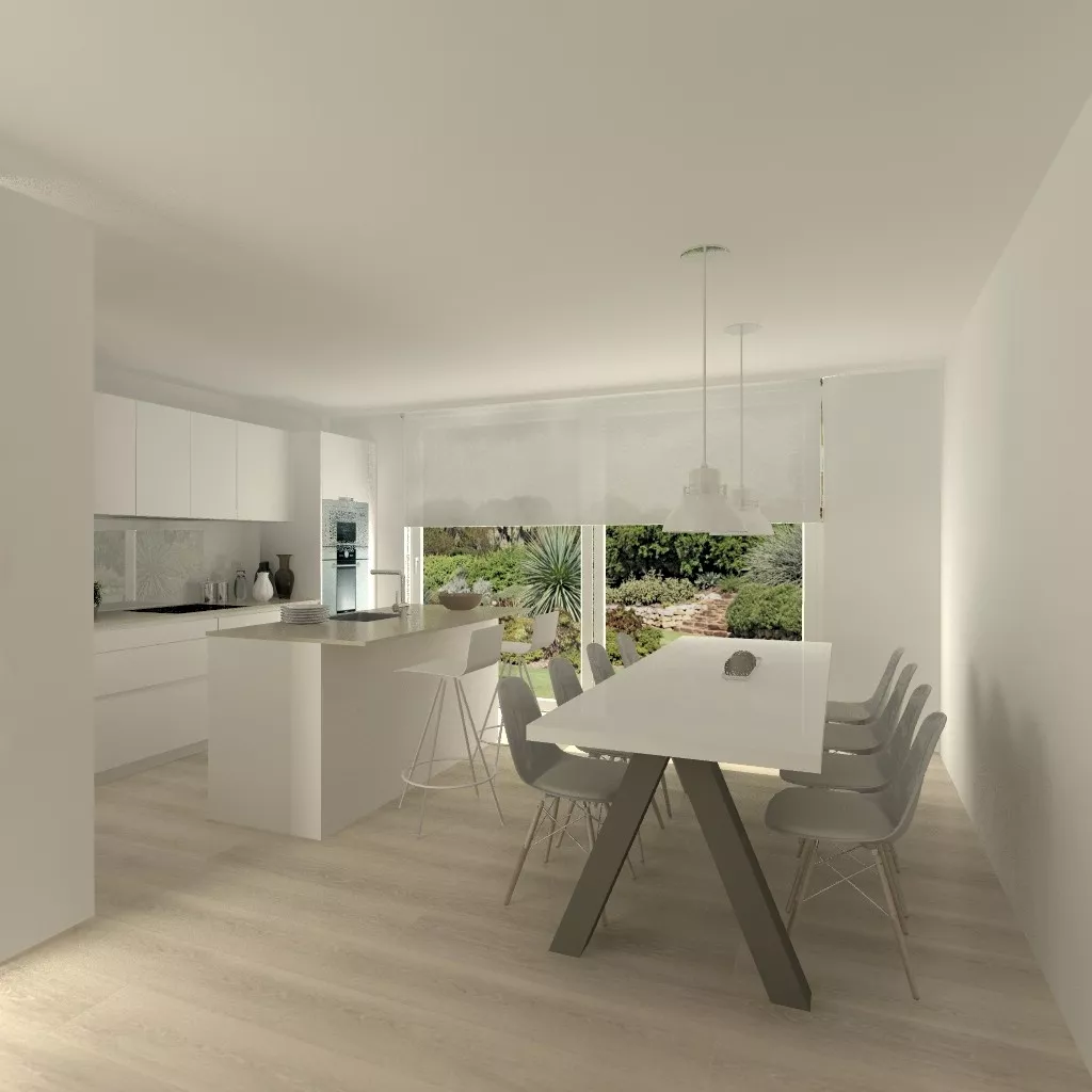 Madrid | Cocina Santos | Modelo Line L Laminado | Seda Mate