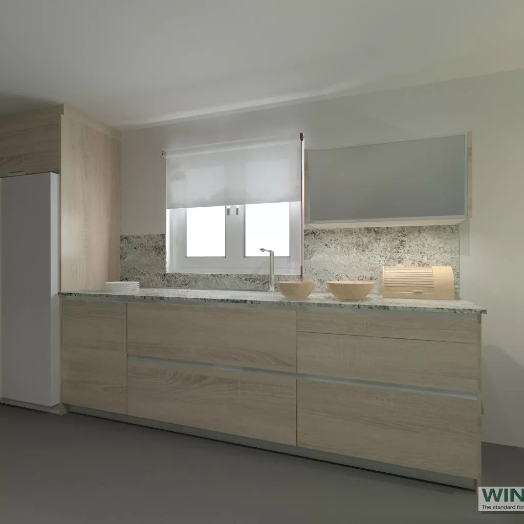 Madrid | Cocina Santos | Modelo Line E Estratificado Roble Barrica Naturamia 