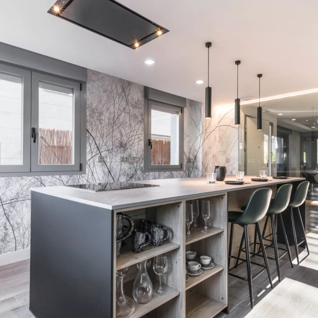 Isla central encimera Silestone