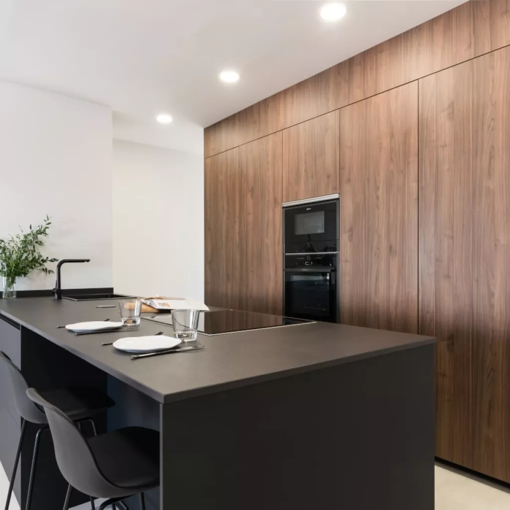 Isla con zona aguas y zona cocción