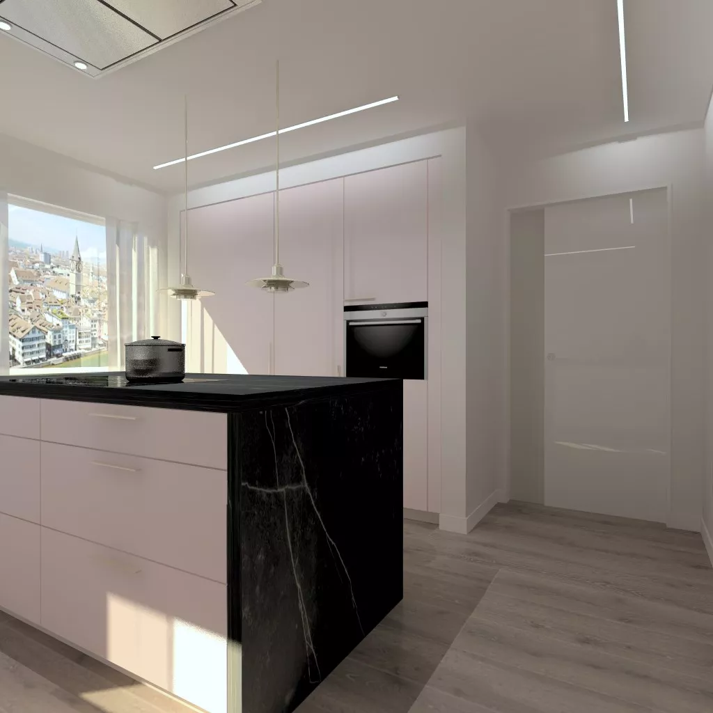 Cocina Santos | Modelo 009 Karmel Material Lacado | Encimera Dekton Kelya