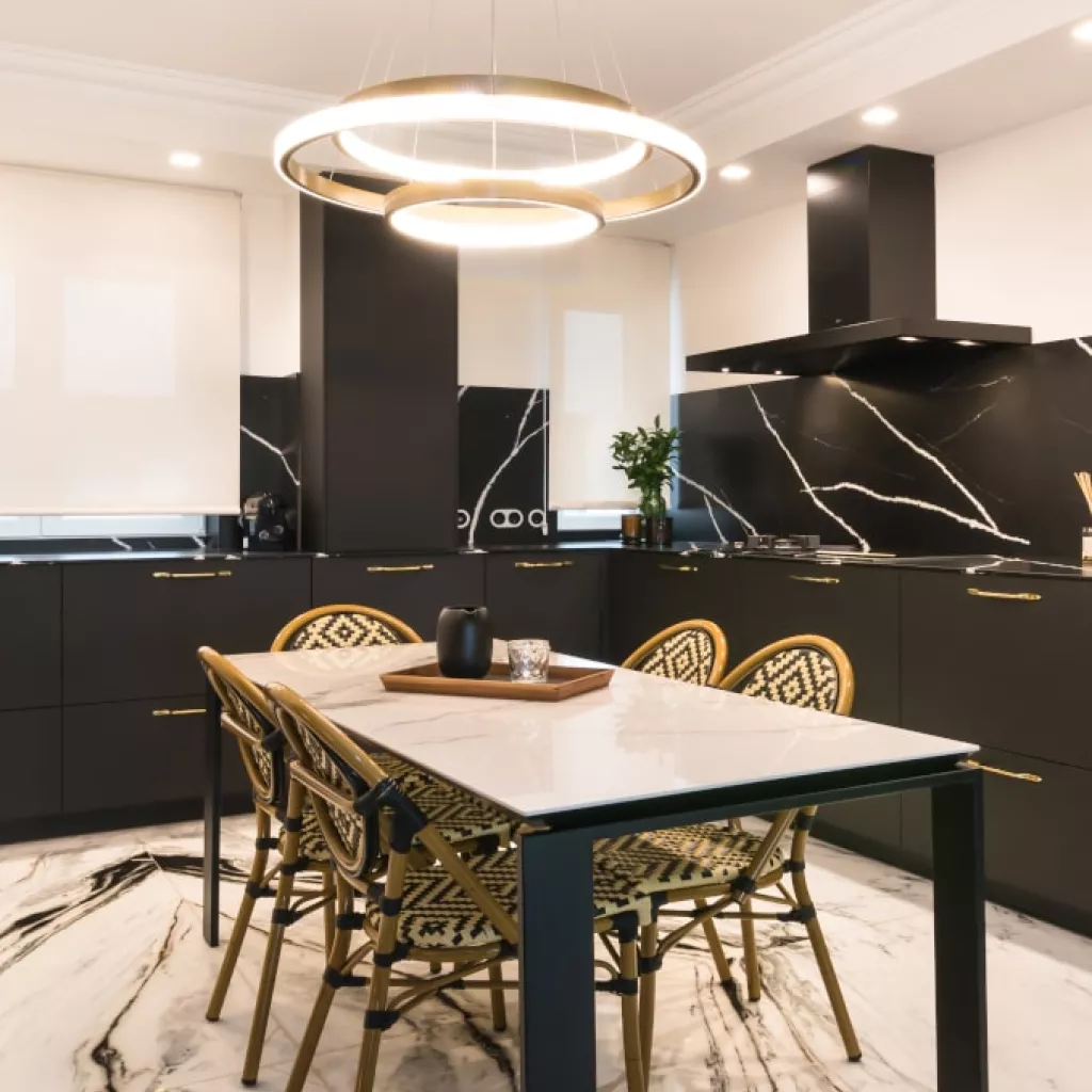 Mesa en cocina Santos negra