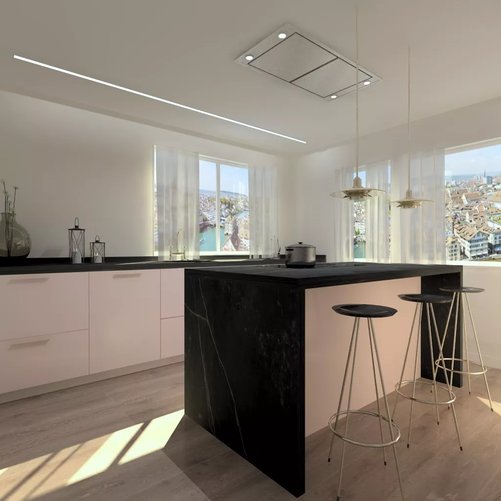 Cocina Santos | Modelo 009 Karmel Material Lacado | Encimera Dekton Kelya