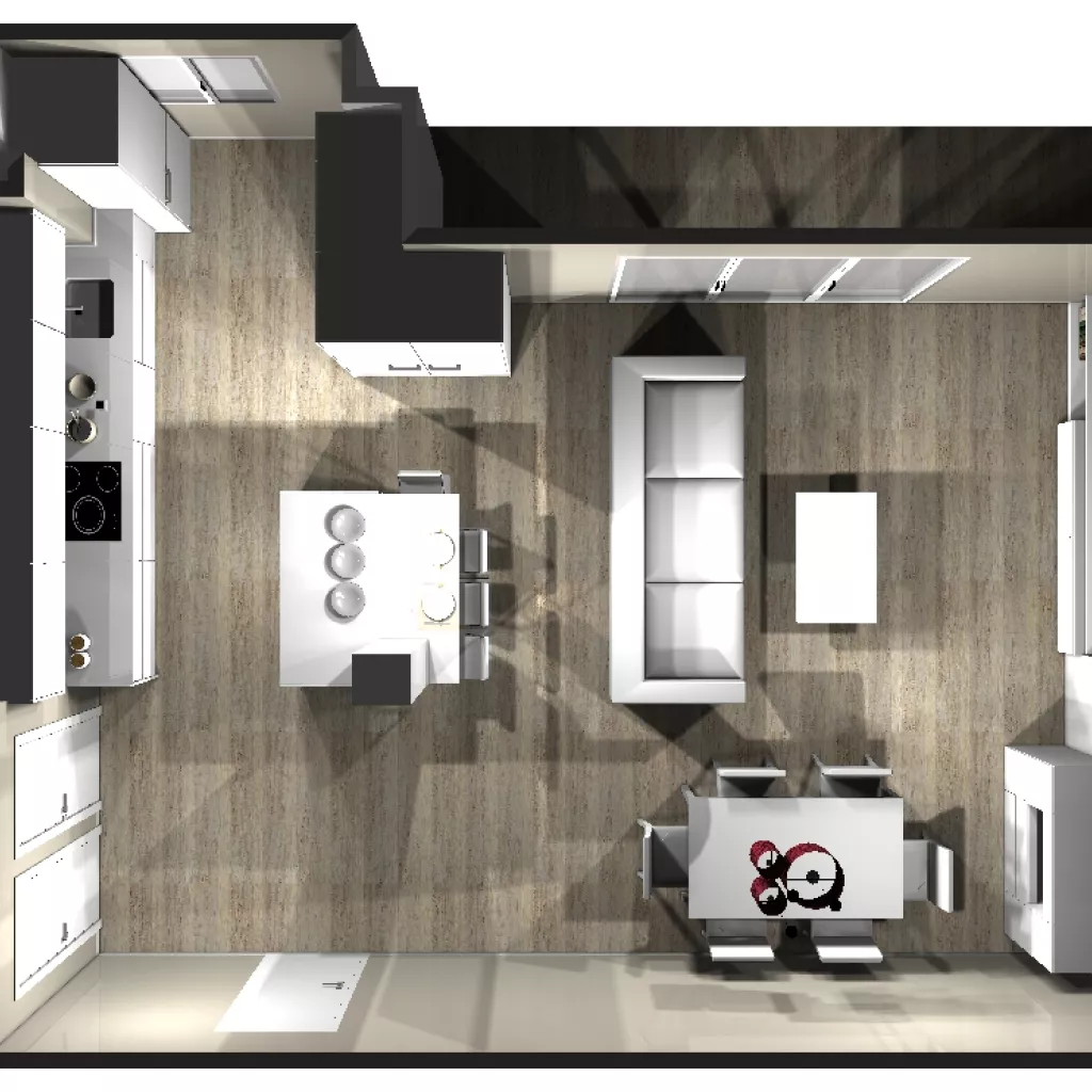 Madrid | Cocinas Santos | Modelo Minos laminado | Encimera Silestone