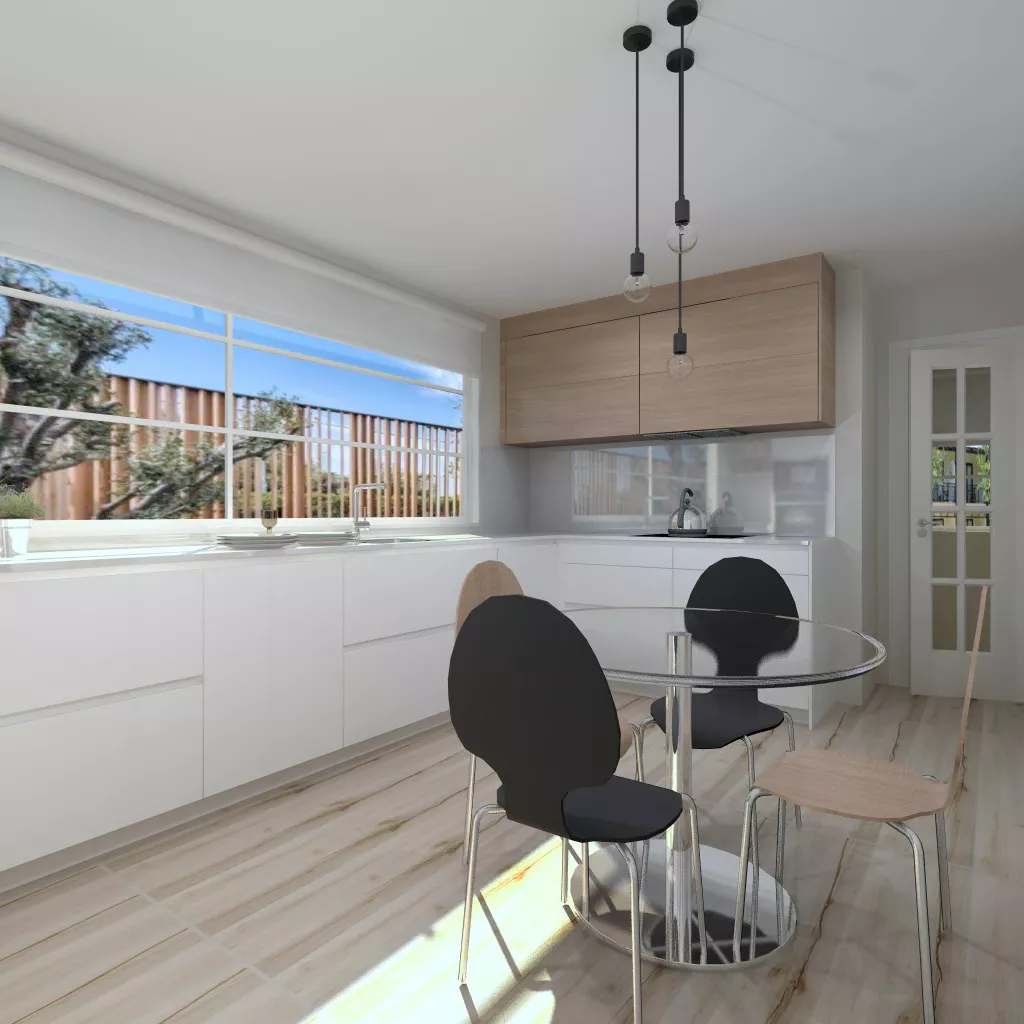 Cocina Santos en Aravaca, Laminada antihuella blanco nata seda