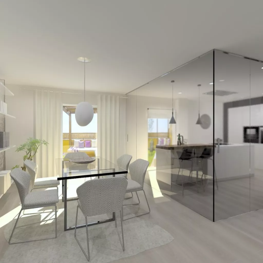 Salón moderno proyecto 3d