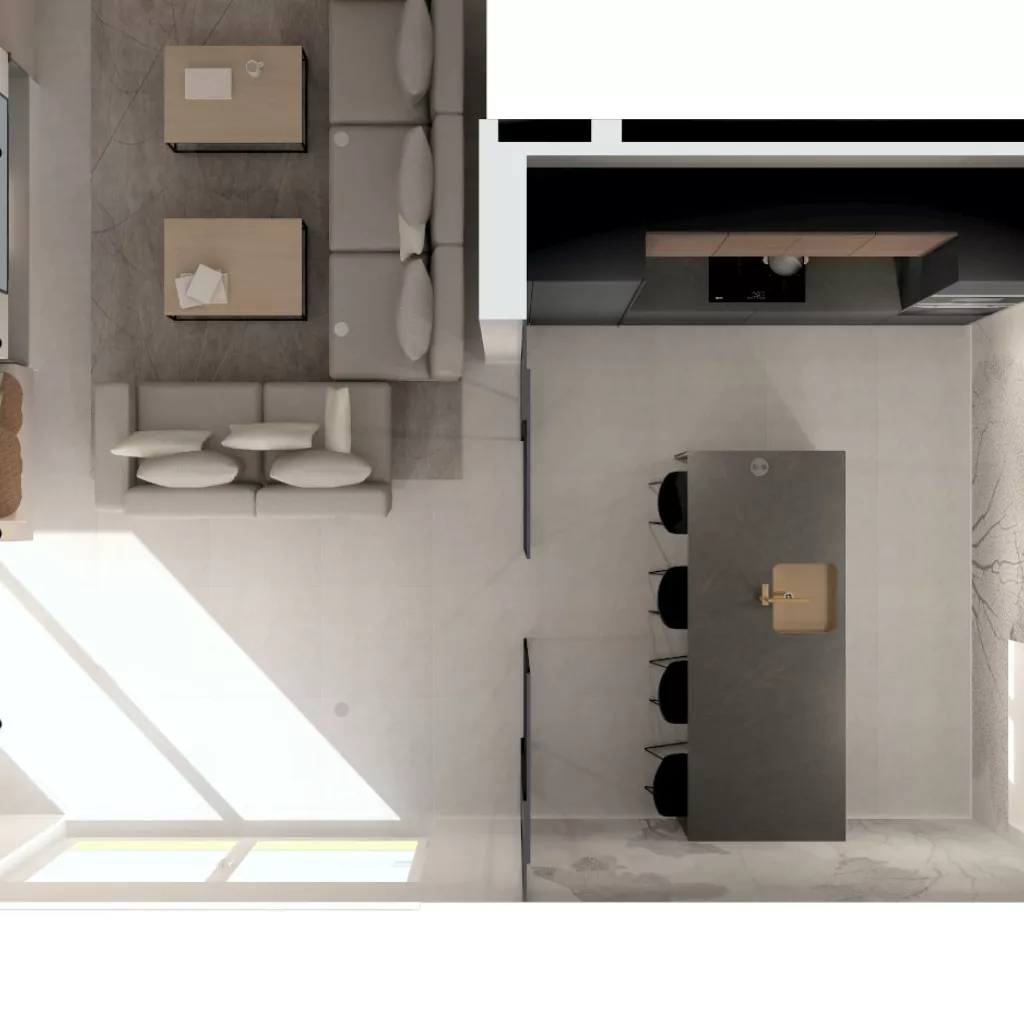 Vista superior cocina Santos