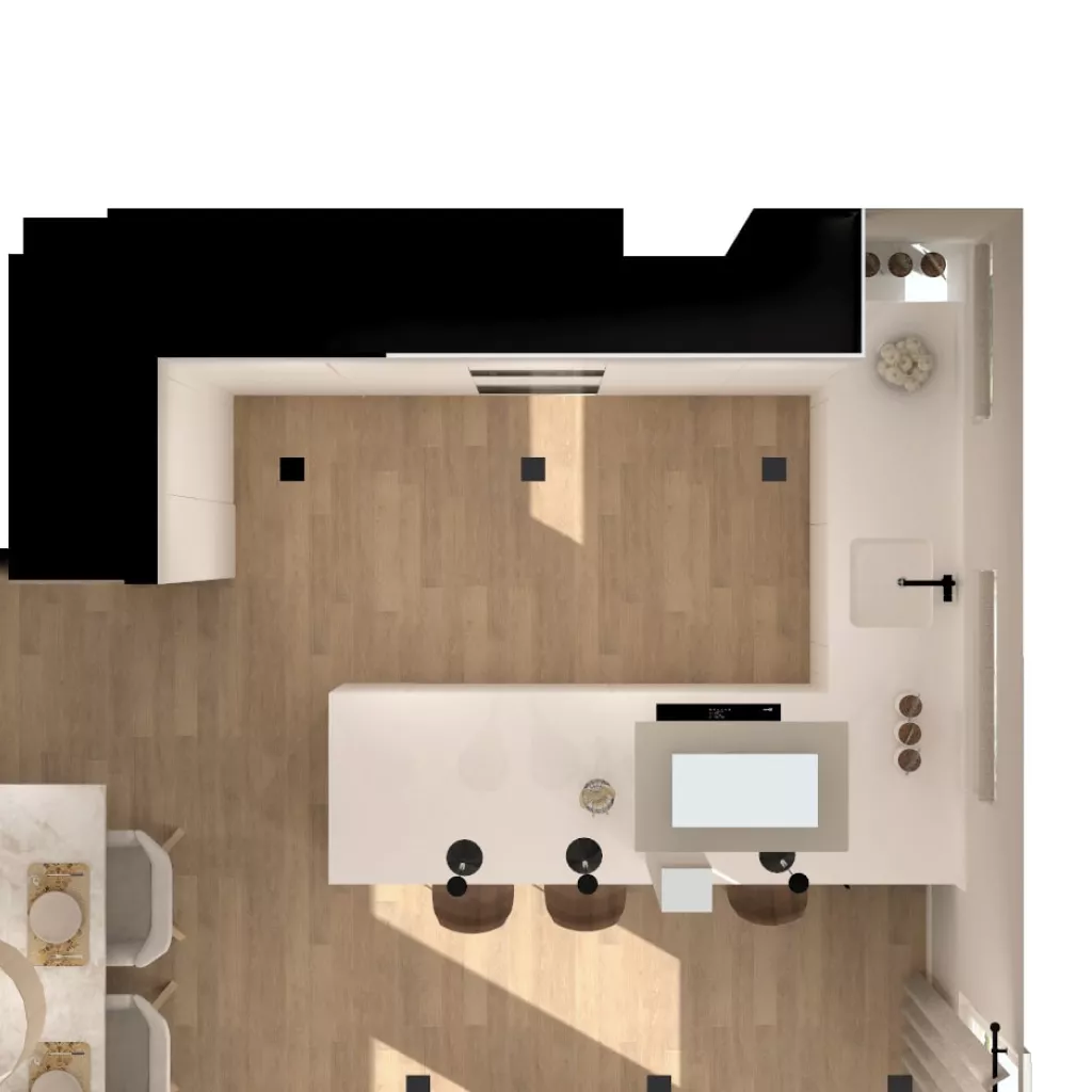 Vista superior cocina Santos