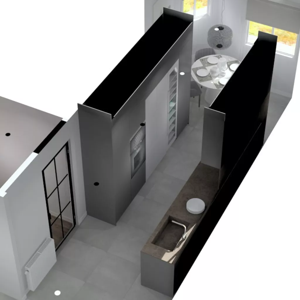 Vista superior cocina Santos