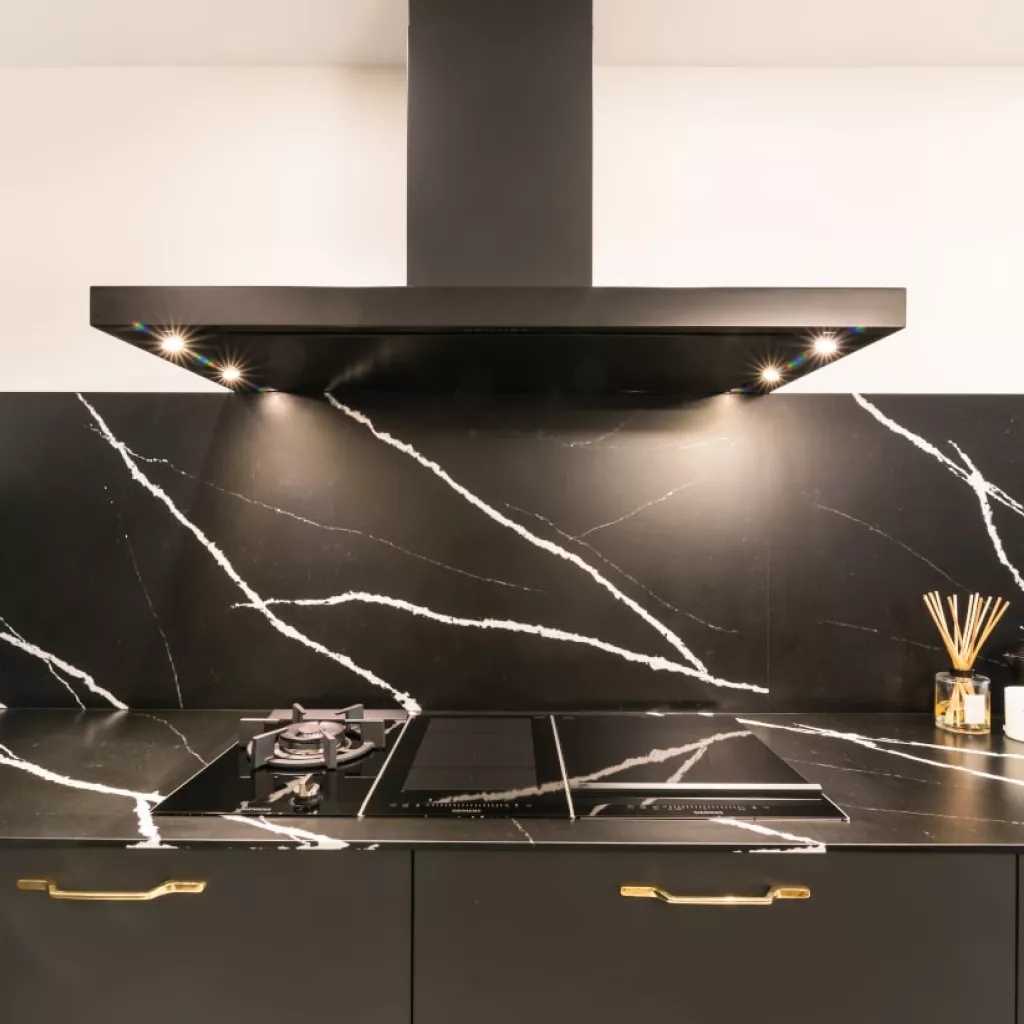 Zona cocción cocina Santos negra