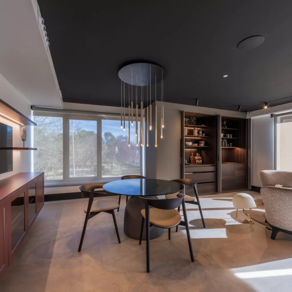 Zona de descanso con desayunador