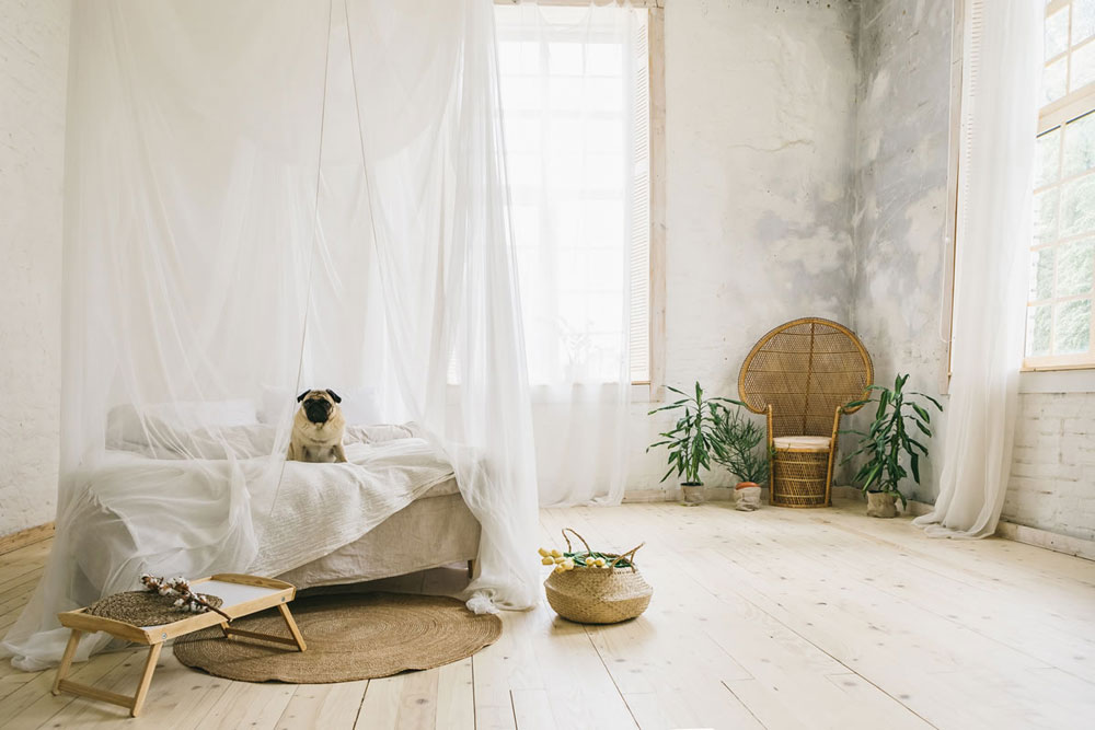 Habitación matrimonio de estilo nórdico